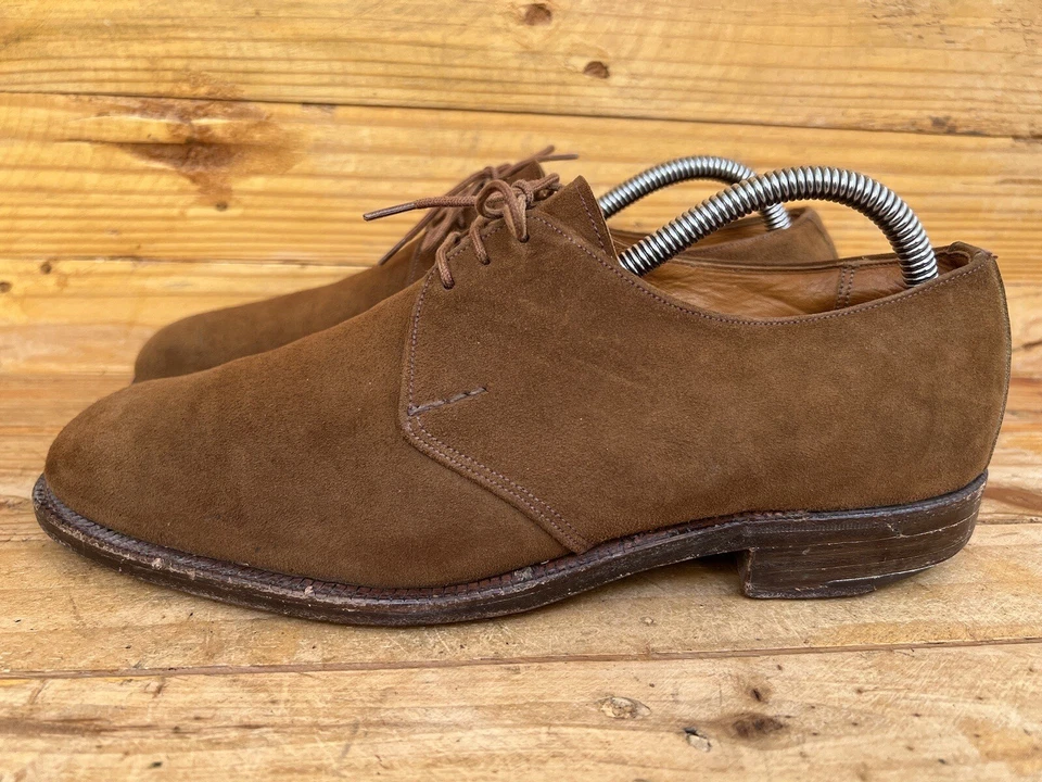 VTG Crockett & Jones Brown Suede Derby Dress Shoes Size UK 7 E / US 8 - Image 4 of 4