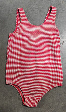 Vintage Childrens swimsuit textured one piece youth collectable