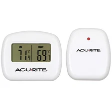 00782A2 Wireless Indoor/Outdoor Thermometer, Temperature,White, 0.4
