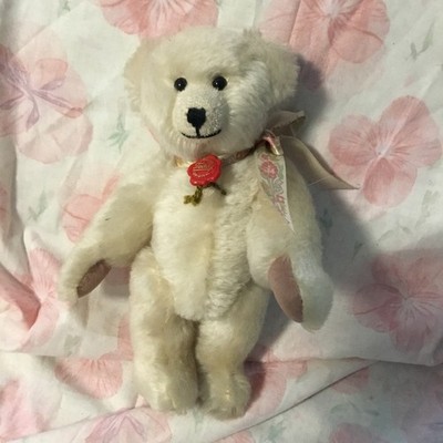 Original TEDDY HERMANN Teddy / Teddybär, weiss, 20 cm