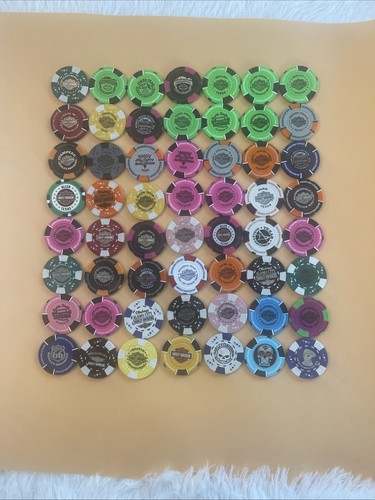 Harley Davidson Poker Chips Lot of 56 Multiple States Plus 4 Others Chips!!