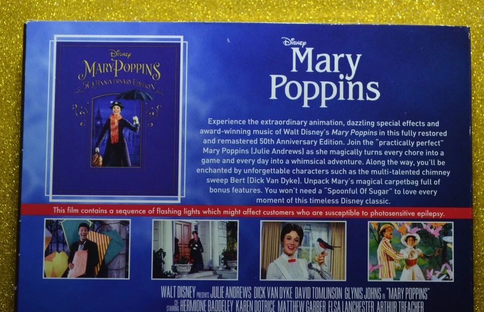 New & Sealed Mary Poppins Blu-ray 50th Anniversary Edition + Slip Cover - Image 4 of 4
