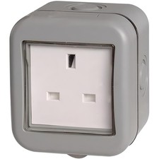 BG Weatherproof Unswitched Socket 1 Gang 13A IP66 Outdoor Garden Power WP11