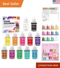 Food Coloring Liquid Set,12 Colors x10ml Food...