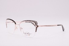 NEW NICOLE MILLER RESORT LA BOCA C01 SILVER BLACK AUTHENTIC EYEGLASSES 51-18 K1