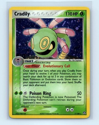 Pokemon tcg Power Keepers Cradily Near Mint or Better