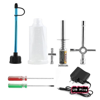 Nitro Starter Glow Plug Igniter 3600mAh with Charger Tools Fuel Bottle Combo ...