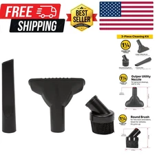 1.25 Inch Diameter Cleaning Kit, Includes Round Brush, Crevice Tool, and Gulp...