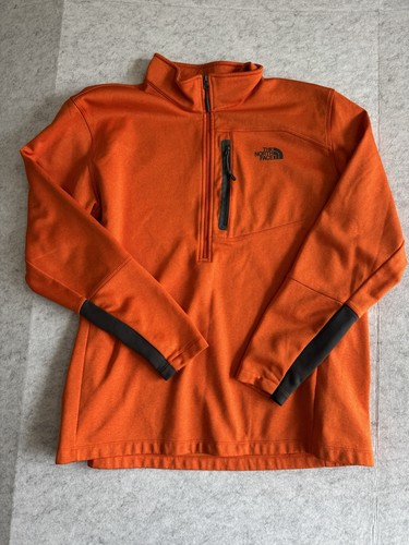 The North Face Canyonlands Men’s Orange Sweater Pullover 1/4 Zip Size XXL