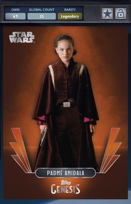 Star Wars Card Trader Genesis - Orange Legendary 25cc - Padme Amidala Sold Out