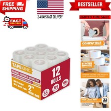 Clear Packing Tape 12 Rolls  60 Yards Per Roll Heavy Duty Packing Tape 2.7mi...
