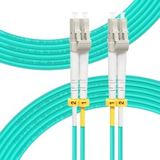 8M OM4 LC To LC Fiber Patch Cable Duplex Multimode LSZH 40GB/100GB 26ft