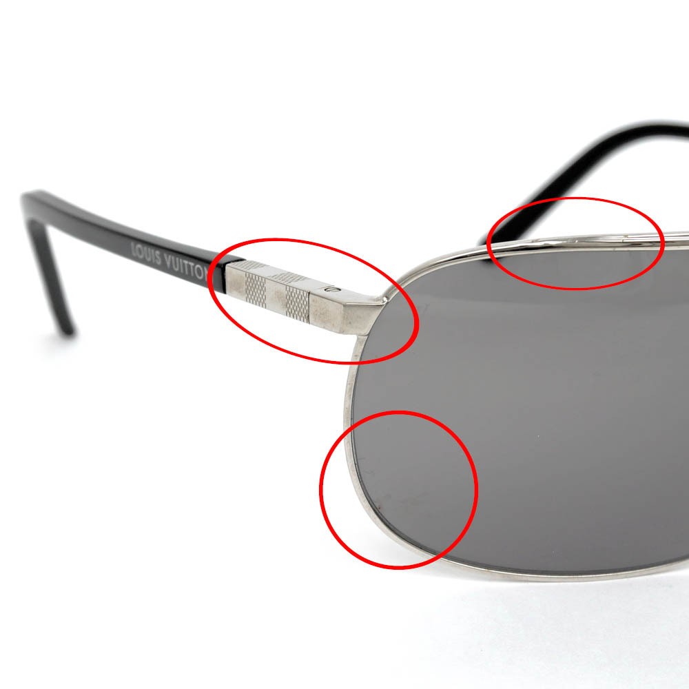 LOUIS VUITTON Attraction Mask Shield Sunglasses Black Silver