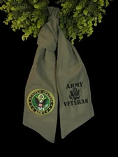 US Army Seal (Green) Cotton Wreath Sash (2 Logos) 50k Stitch