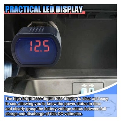 cigarette lighter voltmeter near me Zeltauto LED Digital Car Voltmeter 12V/24V Vehicle Voltage Gauge Monitor for Auto Car Truck