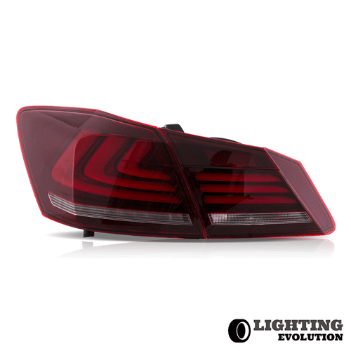 Red Clear LED Tail Lights Rear Lamp For 2013-2016 2017 Honda Accord 4Door Sedan - Picture 2 of 18