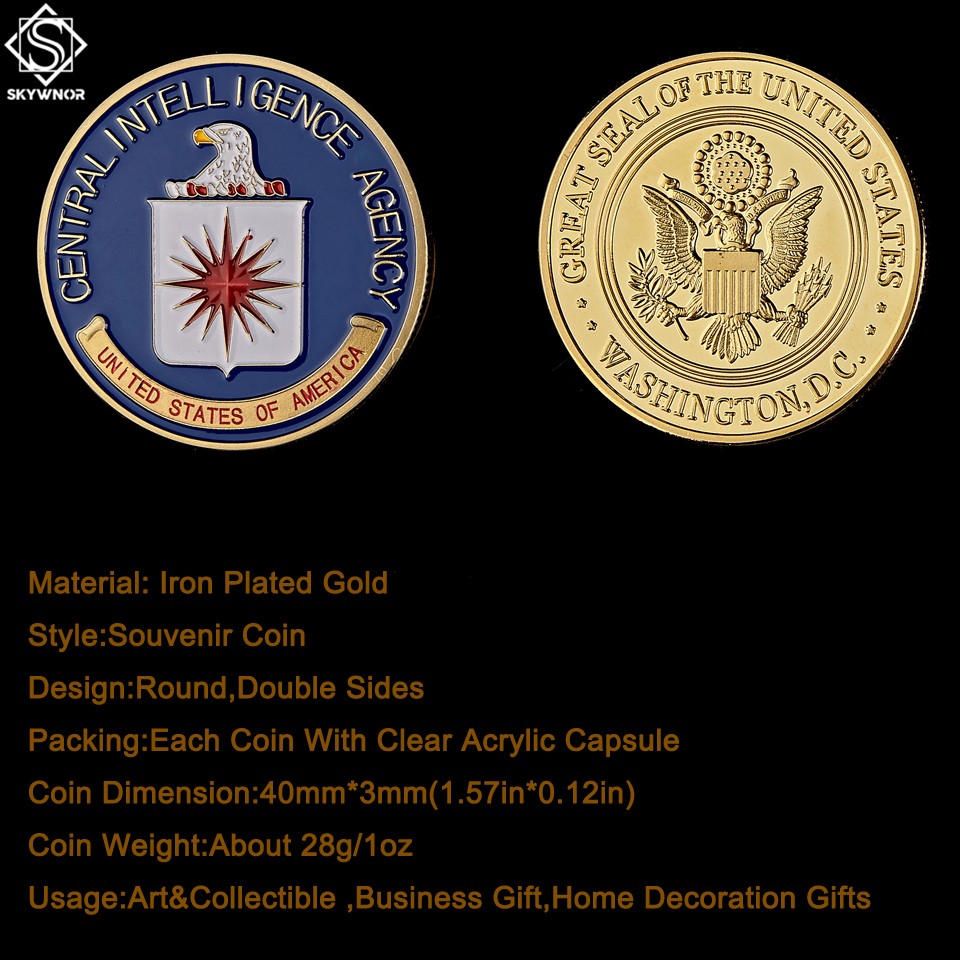 United State Central Intelligence Agency Great Seal Challenge Metal ...