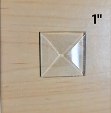 1" Squares Clear Beveled Glass 1 inch 30 Pack