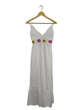 CALZEDONIA Sommerkleid Damen Kleid Gr. DE 36 weiß Casual-Look