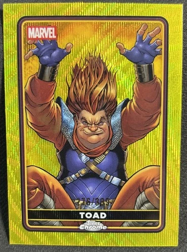 2025 Topps Chrome Deadpool Toad Comic Accurate Yellow Wave Refractor #/399