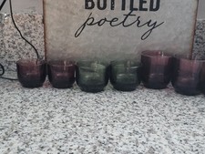 Rare  6 Piece Fellow Pirch  Cortado Glass Expresso Cups  Colored Glasses