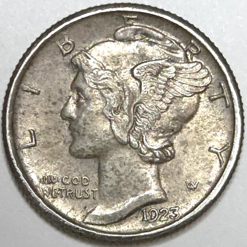 1923-S Mercury Dime - Higher Grade XF+/AU (Lot#1)