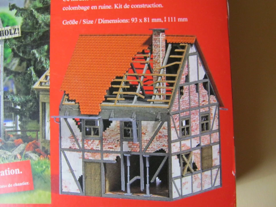 Busch 1667 - H0- Bausatz - Verfallenes Fachwerkhaus - NEU / OVP - Bild 3 von 3