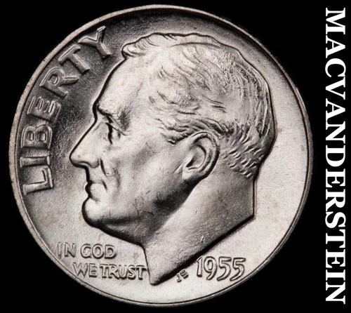 1955 Roosevelt Dime- Silver- Choice Gem Brilliant Uncirculated Luster #i8999
