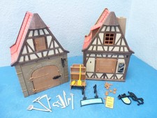 2x Fachwerkhaus Scheune Bäcker Klicky Haus zu Ritter Ritterburg Playmobil 2509
