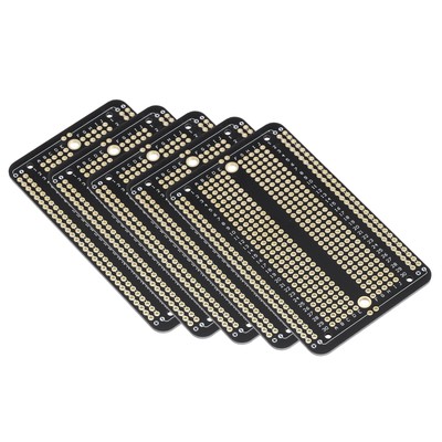 2'' x 3.5'' PCB Board Circuit 5 Pcs Double Sided Solder Boards Black