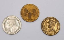 3 St&uuml;ck Erinnerungsmedaillen, Ost-West-Transatlantikflug, ca. D-3,2cm