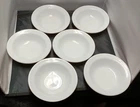 6 Anchor Hocking 928 White Milk Glass Soup Cereal Bowls 6 1/2"d ovenproof