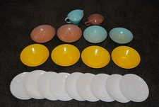 Old Melamine Tableware Allied Chemical Duraware Fostoria Mar-Crest Sun-Valley