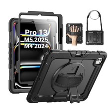 Case for iPad 13 Inch M5 2025 / 2024, Heavy Duty Shockproof Protective Case w...
