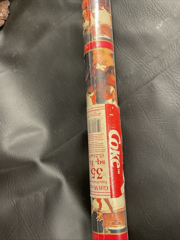 Coke Christmas Gift Wrap Paper Roll, Holiday Pattern, Multicolor, 35 sq ft