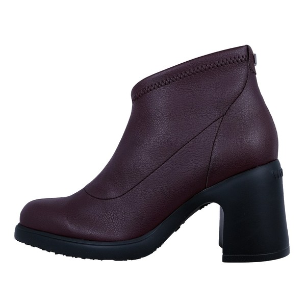 Wonders Sugar:Botas Mujer Calzado Elegante con Tacón y Lycra en Burdeos M-5504