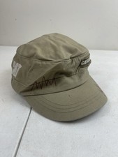 CAT Caterpillar Vintage Style Hat Back Tan White One Size Hip Cadet