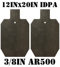 12x20 IDPA AR500 Gong Shooting Target - 3/8in Rifle Target - 2pc. Steel Target