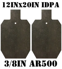 12x20 IDPA AR500 Gong Shooting Target - 3/8in Rifle Target - 2pc. Steel Target