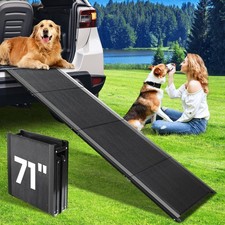 Dog Ramp for Car, 71''x 17'' Extra Long Folding Dog Ramps, Pet Ramp for Large...
