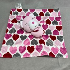 Baby Essentials Lovey Pink Bear Minky Soft Hearts Plush Security Blanket 2019