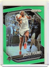 Jackie Young 2025 Panini WNBA Prizm #23 Lime Green 015/225