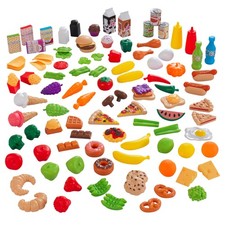KidKraft 115 Pezzi Deluxe Tasty Treats Set di Alimenti per Finta Gioco, Alimentari in Plastica