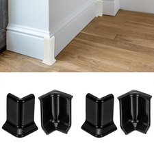 2.2 Inch 2 Inside  2 Outside Self Adhesive Baseboard Corner Blocks Black 