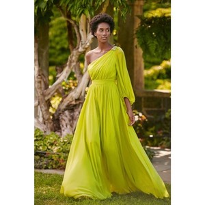 cult gaia willow dress green Summer Acetate Crinkle Slip Dress – Tibi Official main image 1