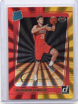 Alperen Sengun 2021-22 Donruss Red/Gold Laser #219 HOU Rockets Șengün  
