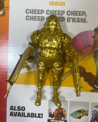 Jazwares Fortnite Cluck Gold 4 inch action figures. RARE