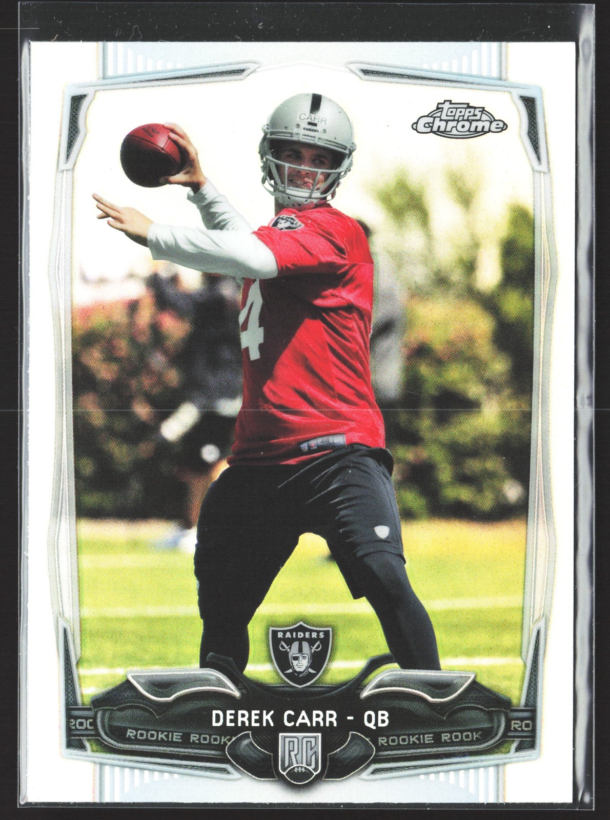 2014 Topps Chrome #115 RC Derek Carr Refractor Oakland Raiders