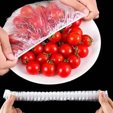 100pcs Reusable Elastic Food Covers Stretch Bowl Plate Wrap Plastic Seals