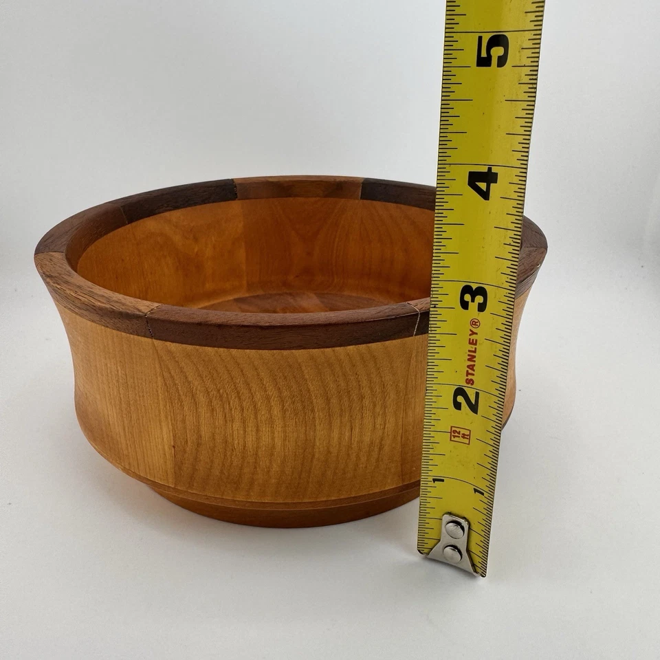 Vermont Bowl Co. 6,25” Madera Decorativo Snack Bowl Firma John McLeod Designs Foto 4 de 4
